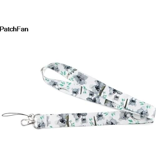 A3250 Patchfan Newest Simple Koala Animals Style Lanyards Neck Straps For Phones Keys ID Card Holders Keychain Webbing