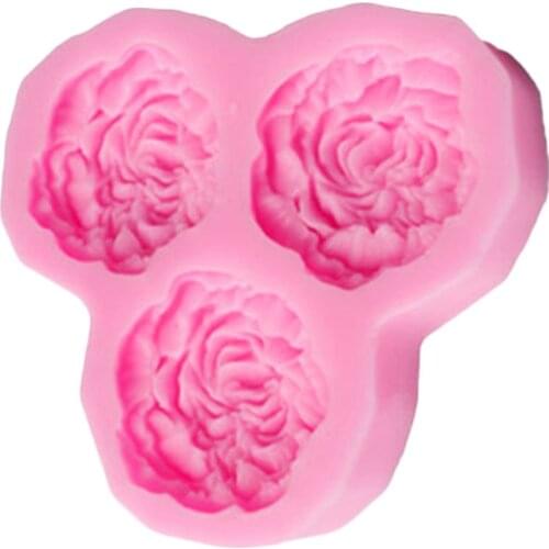 Peony Flower Silicone Molds Cake Decorating Tools Soap Candy Chocolate Mould