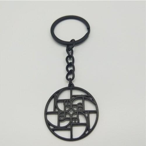 Fibonacci spiral in a circle - Golden spiral - golden ratio - geometry gift - science Keychain graducation gift