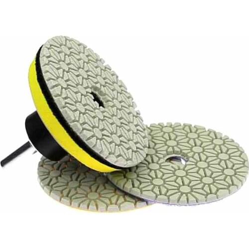 Drill 3-Step Polishing Pad 6mm shaft Holder Nozzle for Stone Marble Granite Ceramic Finish