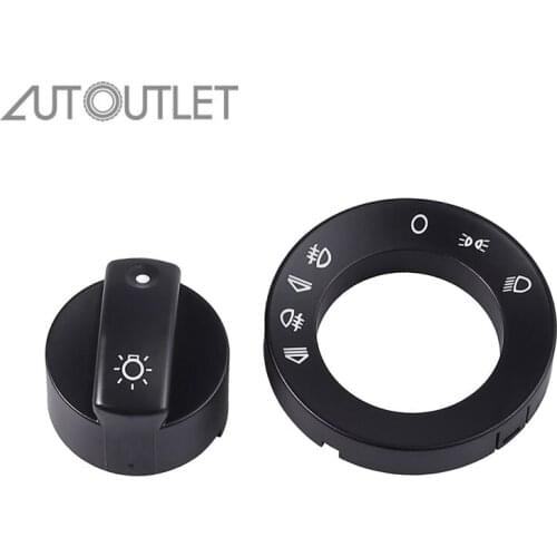 AUTOUTLET New for Car Headlight Fog Light Lamp Switch Repair Kit Cover Knob For Audi A4 S4 8E B6 B7 2000-2007