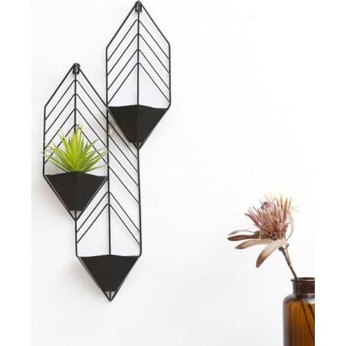 Iron Hanging Flower Stand Simple Indoor Living Room Balcony Wall Multi-layer Hanging Green Radish Meat Rack Wall Decor Metal