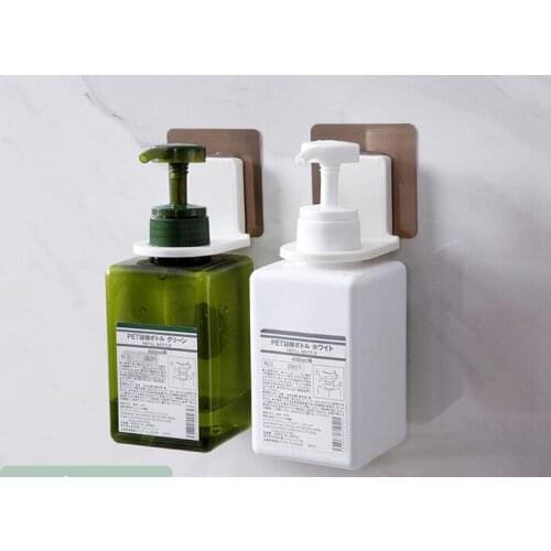 1PC Shampoo Rack Suction Wall Hook Bathroom Shower Gel Hook Kitchen Liquid Soap Holder Rack Multi-function Bottle Hanger OK 0923