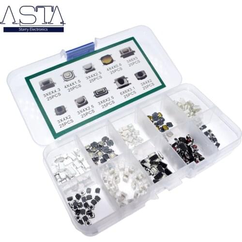 10 models 250 pcs Tactile Push Button Switch Micro Switch Car remote control button switches