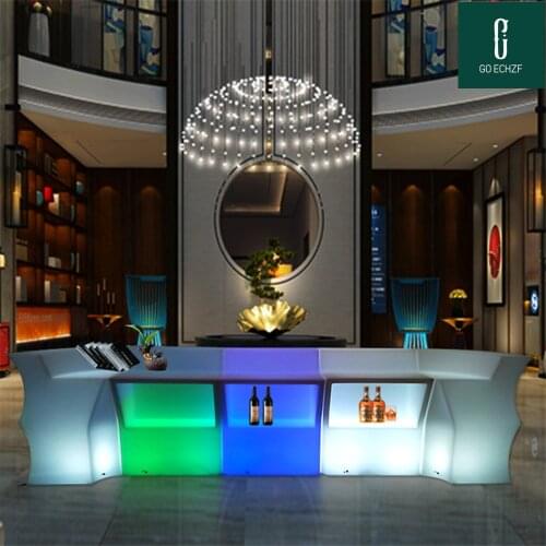 2021 New Rechargeable Led cocktail table Nightclub Bar lighted up coffee table lighting Furniture supplies
