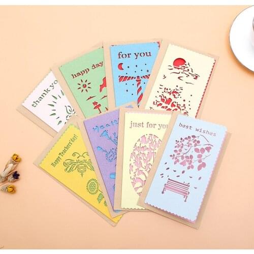 5pcs Wholesale Teachers Day Valentines Day Card Card with Envelope Birthday Card New Year Stereo Greeting Card