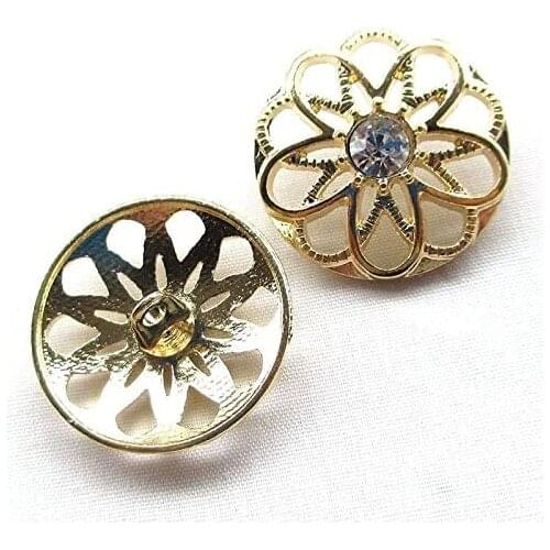5pcs/pack Golden Metal Buttons Garment Coat Sewing Accessories Buttons For Clothing Crafts Round Suit Jacket Button