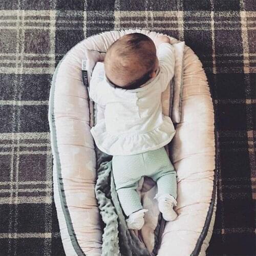 80*50cm American Cotton Portable Kids Bed Uterus Bionic Bed For Baby Portable Removable and Washable Neonate Baby Cot Bed in Bed