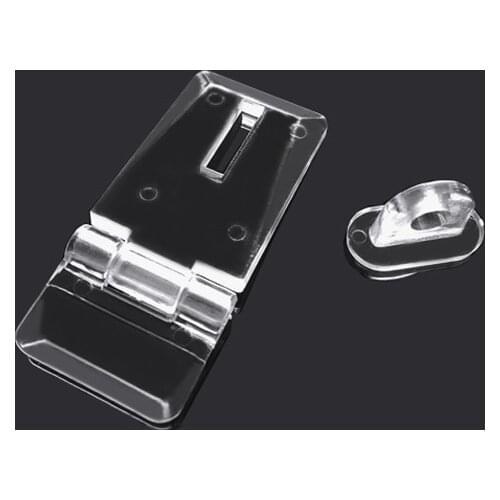 Acrylic Lock Hasp Buckle Transparent Hinge Hasps for Cabinet Door 10pcs