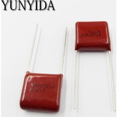 Free Shipping 10pcs, CBB 225J 250V 2.2UF P20mm Metallized Film Capacitor 2.2UF