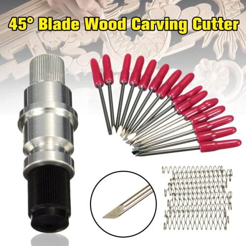 High Hardness Graphtec CB09 Silhouette Cameo Cutting Blade Holder + 15Pcs Blades Vinyl Cutter Plotter 45 Degree Newest