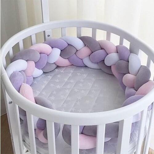 Baby Bumper New Twist Braid Childrens Bed Line Hand-woven Long Three-strand Knotted Twist Braid Baby Bed Line Decoration