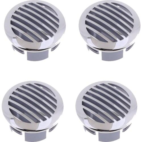 4Pcs RV Boat 3' 76mm Stainless Steel Curved Clad Airflow Vent 81932SS-HP