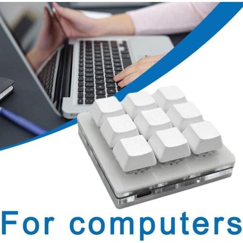 Mini 9-key Keyboard DIY Customize Keyboard Computer Mechanical Keyboard Number Keys Copy Paste Shortcuts