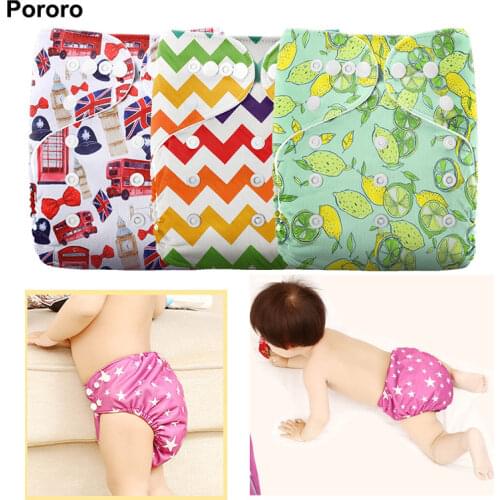 PORORO brand all in one size reusable pocket diaper with snap button closure,super soft washable baby cloth diaper nappy cover