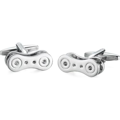 DY new high quality fashion men French shirt Cufflinks Mens dress shirts all-match classic style silvery chain Cufflinks