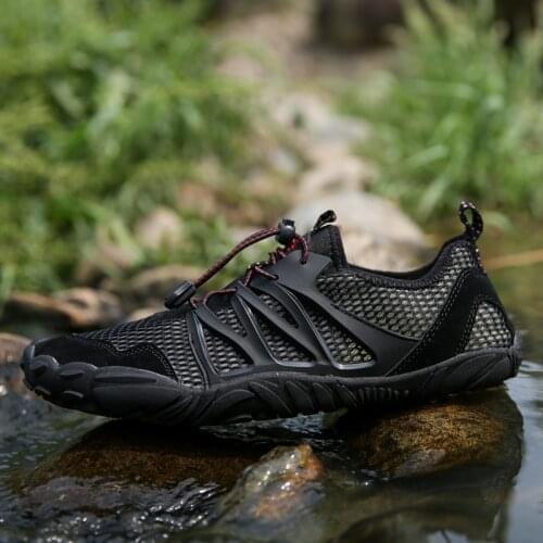 Summer New Mens Wading Shoes Outdoor Non-Slip Breathable Beach Sports Shoes Quick-Drying Upstream Five-Toed Barefoot Water Shoe
