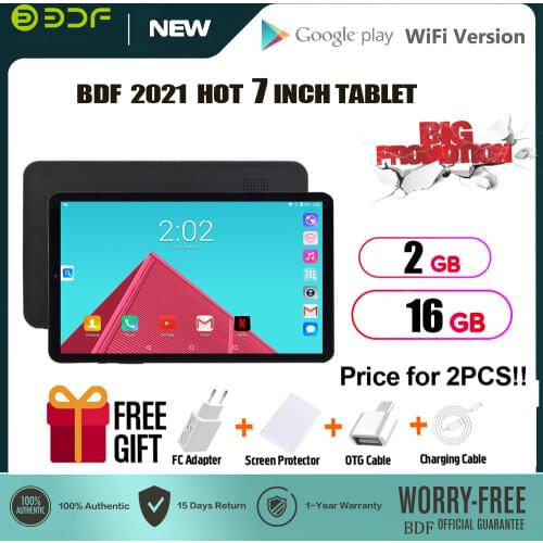 New 7 Inch Tablet PC Android 7.0 Quad Core 2GB/16GB Bluetooth WiFi Ultra Slim Tablets Google Play Global Firmware WiFi Tablet