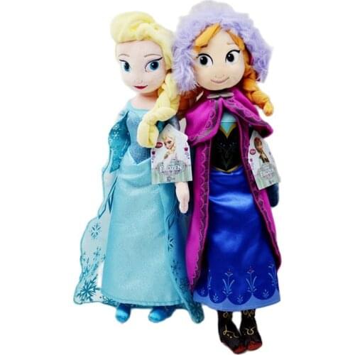 Wholesale 10pcs/lot 40cm/50cm Princess Anna Elsa stuffed Doll Toys Snow Queen Princess Anna & Elsa Plush Toy Gifts for Girls