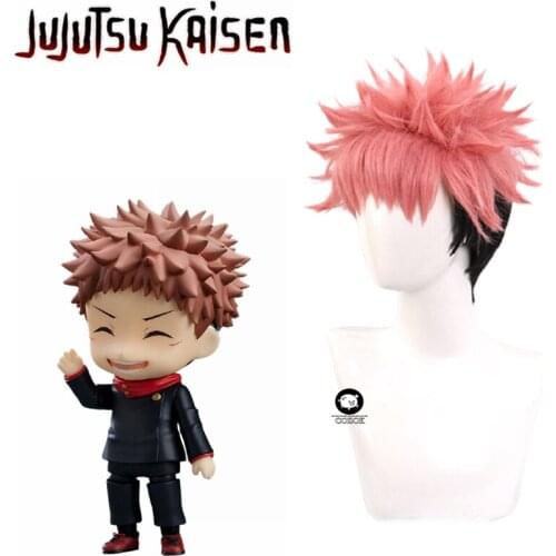 Anime Cosplay Jujutsu Kaisen Cosplay Yuji Itadori Wig Jujutsu Kaisen Yuji Itadori Costume Wig