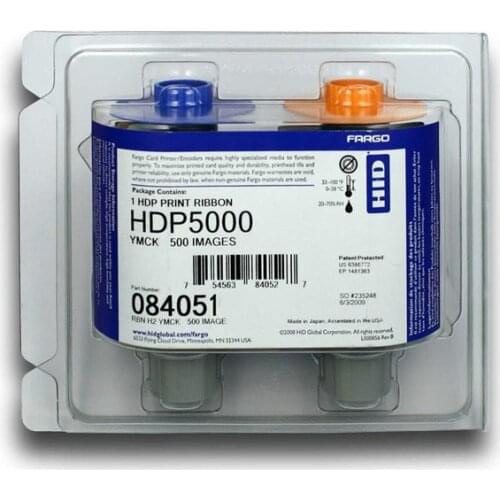084051 84051 YMCK Full Color Ribbon with Resin for Fargo HDP5000 card printer