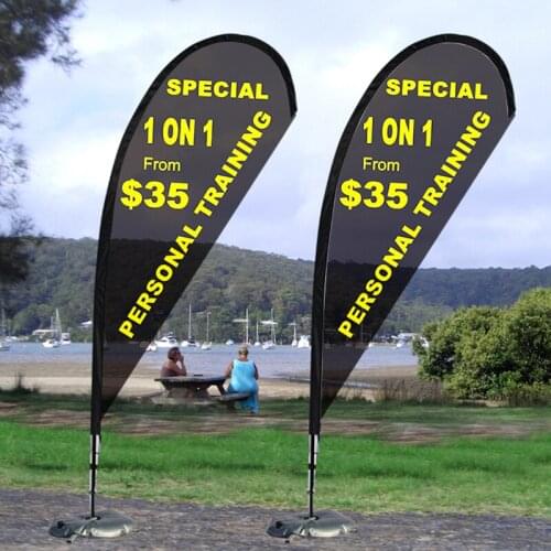 Custom Double Side Printing Promotional Teardrop Beach Flag blade flag feather flag