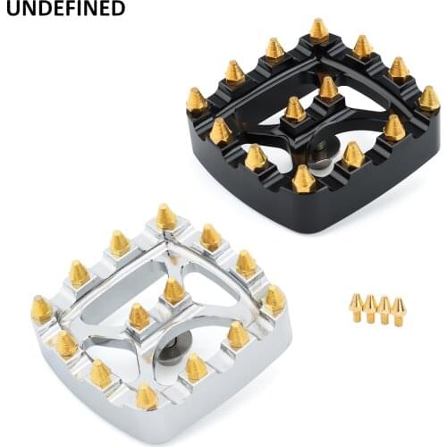 MX Style Brake Pedal Cover Golden Motorcycle CNC Small Foot Pegs Pad for Harley Dyna Fat Bob FXD Softail FXSTS XG750 2015-2021