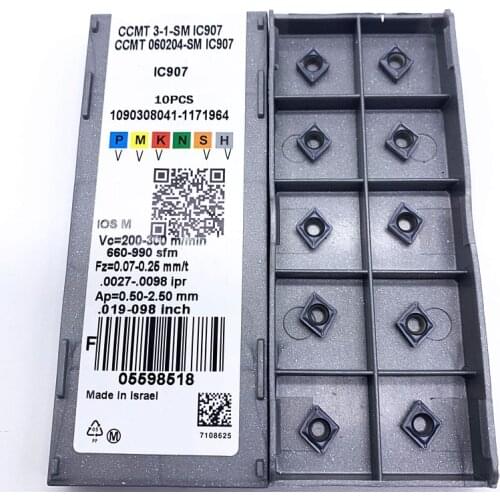 CCMT060204 CCMT060208 CCMT09T304 CCMT09T308 SM IC907/IC908 Internal Carbide insert CCMT 060204 060208 09T304 Lathe Cutter Tool