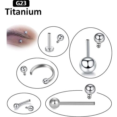 1PS G23 Titanium internal thread Banana labert circular Barbell Tongue Rings pretty body piercing jewelry