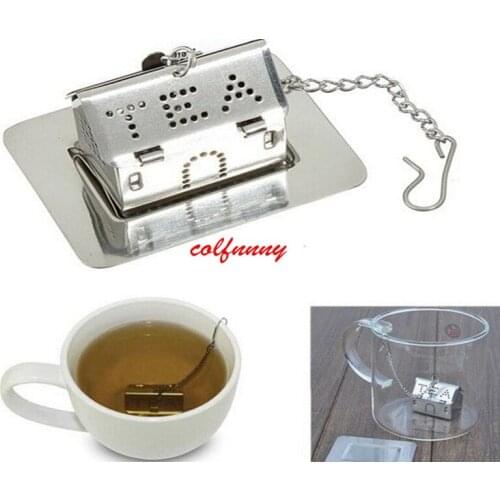 100pcs/lot Creative House Shape Tea Strainers Stainless Steel Tea Infusers Accessories Wedding Bridal Party favors Gifts F052902