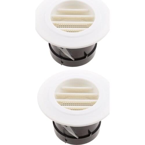 2 PCS RV Motorhome Exhaust Air Vent Ventilation Grill Mesh White