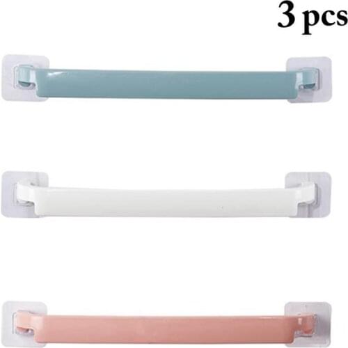 3PCS Towel Holders Adhesive Pp Towel Racks Removable Kitchen Bar Hand Holders держательдля полотенца Bathroom Organizer