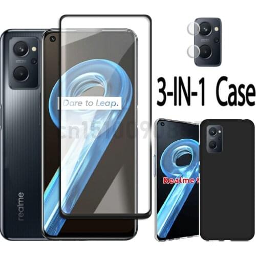3-in-1 Case + Camera Tempered Glass On For Realme C11 ScreenProtector Glass For Realme C11 3D Glass