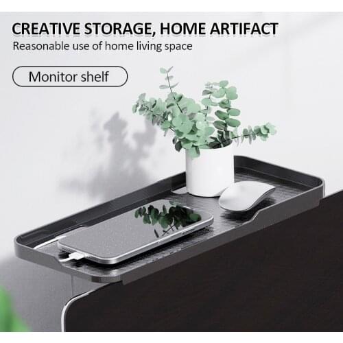 Large Adjustable TV Screen Top Storage Shelf Rack Holder Computer Monitor Desktop Stand TV Rack Display Shelf Organizer Bracket