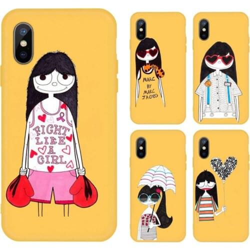 Marc Jacob Rose Cinderella Cute Girl Phone Case Candy Color for iPhone 11 12 mini pro XS MAX 8 7 6 6S Plus X SE 2020 XR