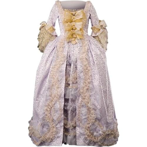 Cosplaydiy England Court Party Carnival Dress Girls Women Dress Marie Antoinette Rococo Noble Princess Queen Gown Evening Dress