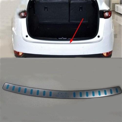 For 2017-2019 Mazda CX-5 CX 5 CX5 304 Stainless Steel Ultra-thin car Rear Bumper Protector Sill Trunk Tread Plate Trim Car styli