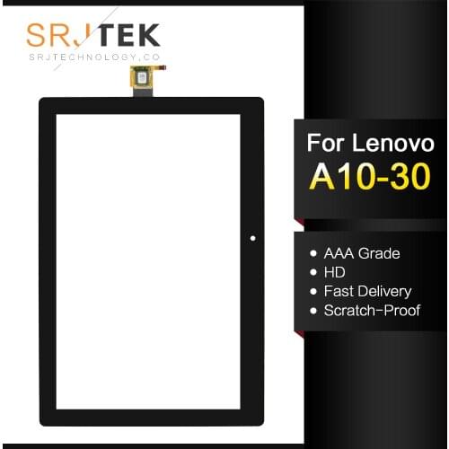 For New Lenovo Tab 2 A10-30 YT3-X30 X30F TB2-X30F X30 A6500 Replacement Touch Screen with Doubled-face Black White