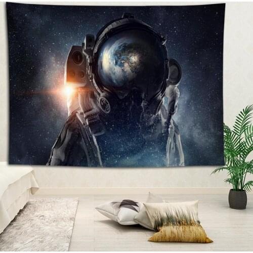 Hot Sale Custom High Quality Astronaut Wall Hanging HD Landscape 3D Printing Digital Printing Home Decoration Tapestry