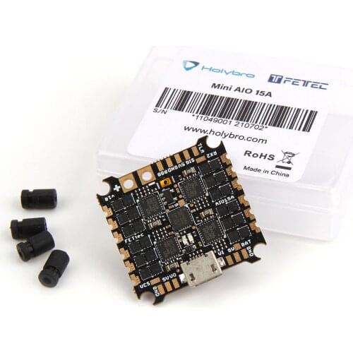 Holybro FETtec Mini AIO 15A MPU6000 F3 KISS FC Firmware 128K 15A DSHOT2400 4in1 ESC 25.5X25.5mm 2-4S for FPV Cinewhoop Drones