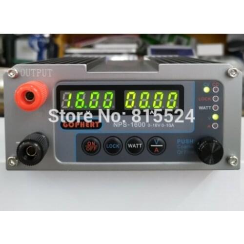 NPS-1600 0-16V0-10A Verst 0-16V0-10A Verstelbare DC Gestabiliseerde Voeding Constante Spanning Stroom Bron Kleine Volume Gophert