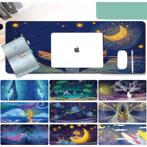 Large Computer Mouse Pad Gaming Mousepad Waterproof PU Leather Mouse Mat Gamer Computer Mousepad Keyboard Table Mat