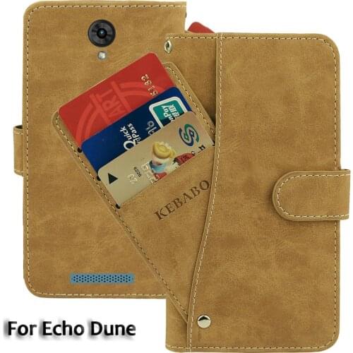 Leather Wallet Echo Dune 5" Case Flip Retro Luxury Front Card Slots Cases Cover Business Magnetic Phone Bags