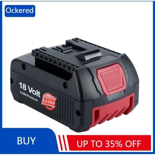 Ockered 18V 6000mah Rechargeable Lithium Ion Battery for Bosch CCS180 CCS180B CCS180K CFL180 CRS180 CRS180B CRS180K GDR 18 V-LI