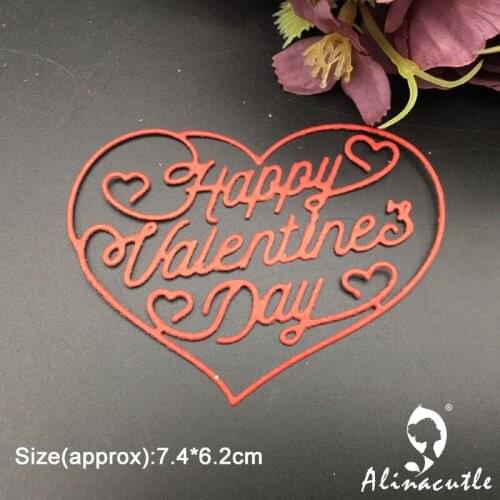 Metal Cutting Die Cut Heart Valentines Day Scrapbooking Paper craft album Handmade Card Stencil Cutter Punch Alinacutle