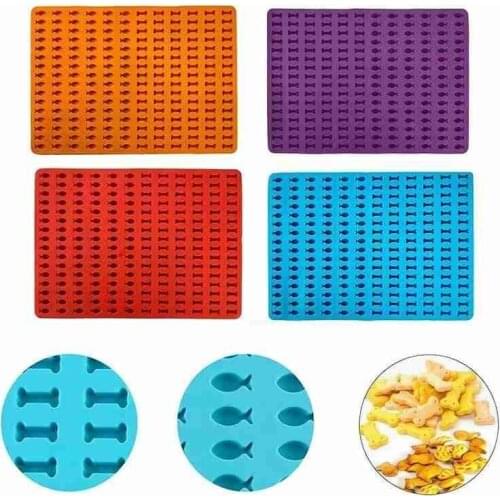 Multi-purpose Fish Shapes Mat Silicone Mat Baking Mat Cat Dog Biscuits Non-stick Bakeware Diy Baking Biscuit Cookies Puddy Mold