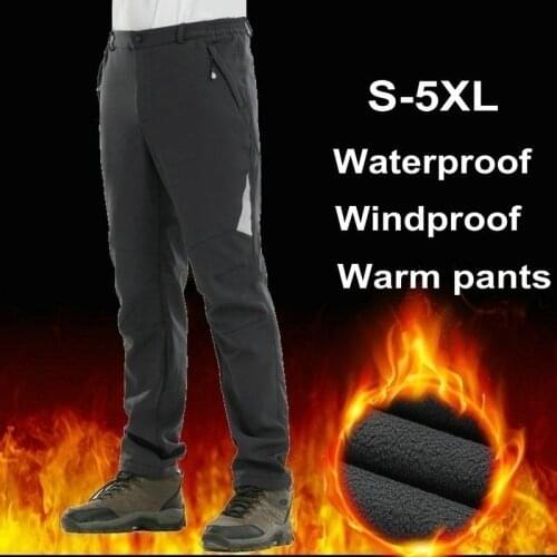 Noflen Winter Men Hiking Pants Outdoor Trekking Softshell Women Trousers Waterproof Windproof Thermal Camping Skiing Climbing