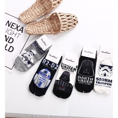Star Wars Creative Personality Socks Short Tube Womens Socks Leisure Boat Socks Low Cut Cotton Socks One Size Cute Girl Gift