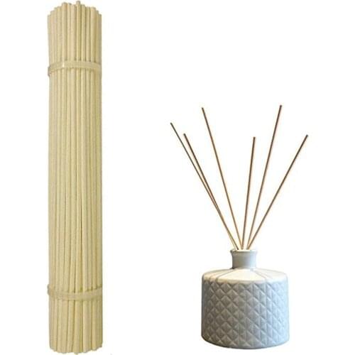Hot New 100Pcs/Lot Natural Reed Fragrance Aroma Oil Diffuser Rattan Sticks Perfume Volatiles Refills Sticks Home Decoration Spa