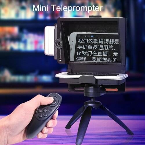 Portable Mini Teleprompter Inscriber Mobile Smartphone Teleprompter Artifact for Phone Camera DSLR Recording VS bestview T1 T2